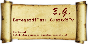 Beregszászy Gusztáv névjegykártya