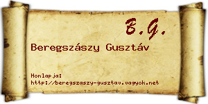 Beregszászy Gusztáv névjegykártya