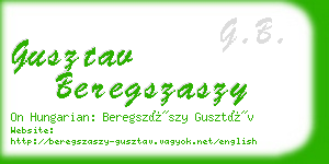 gusztav beregszaszy business card